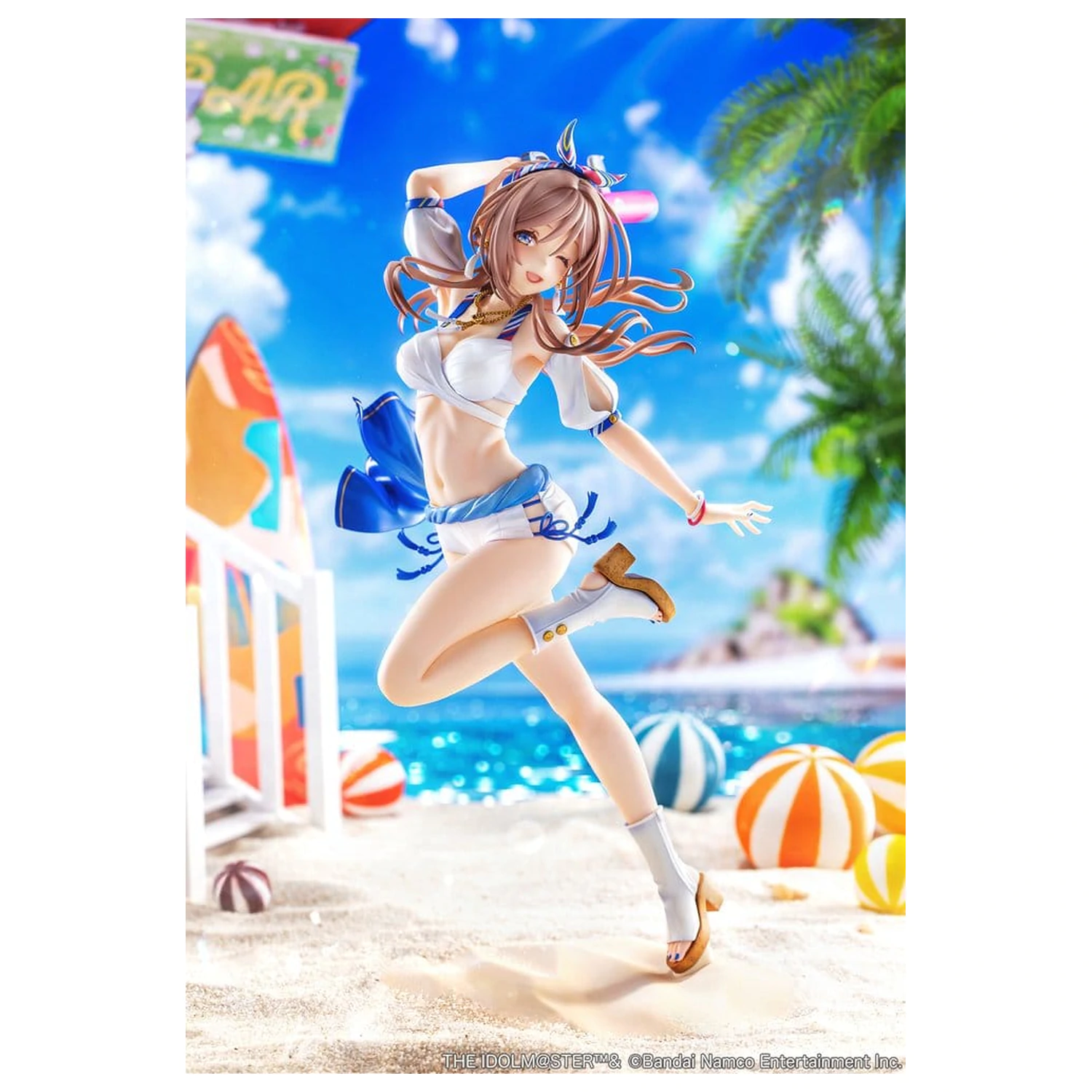 The Idolmaster Gakuen PVC Figura 1/7 Himesaki Rinami Kimi to Semi Blue Ver. With Bonus 27 cm poza produsului