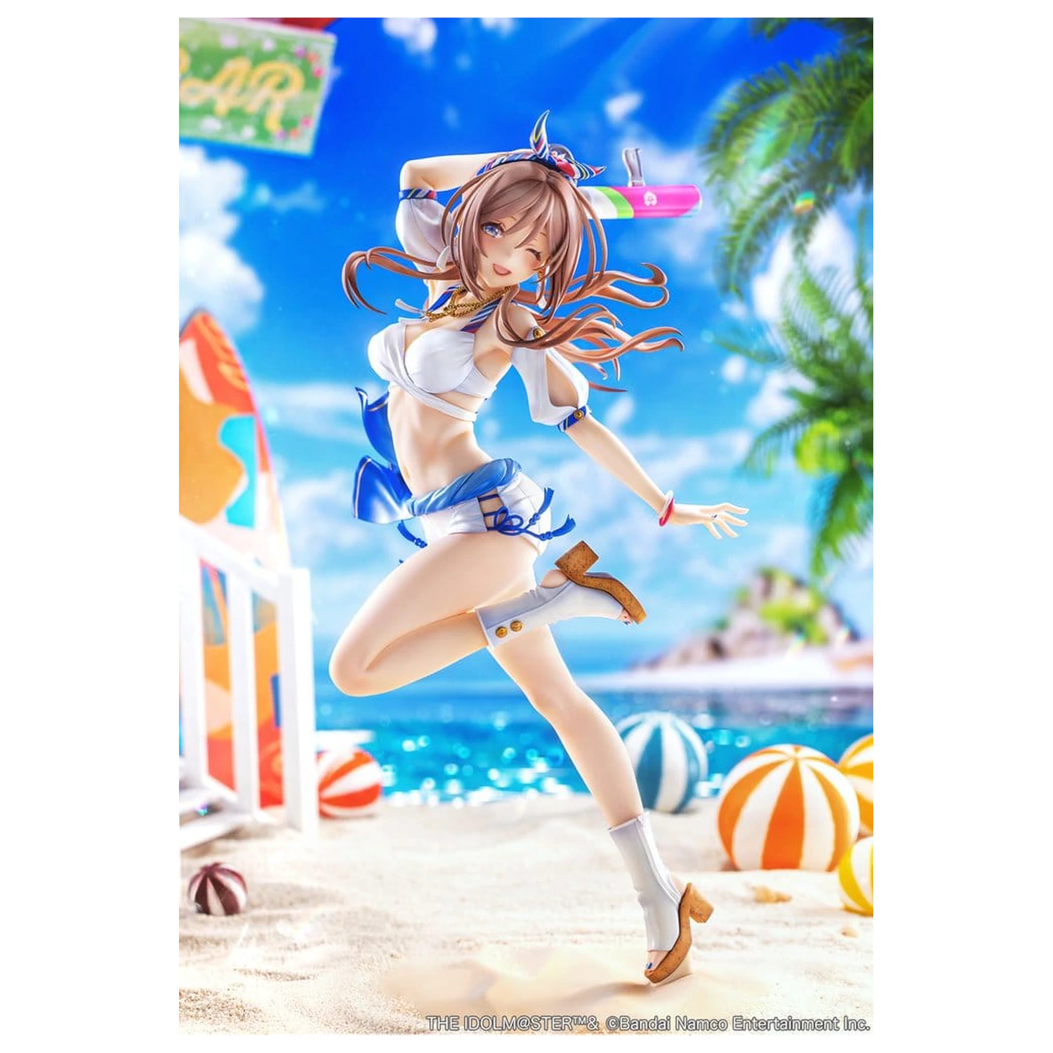 The Idolmaster Gakuen PVC Figura 1/7 Himesaki Rinami Kimi to Semi Blue Ver. With Bonus 27 cm poza produsului
