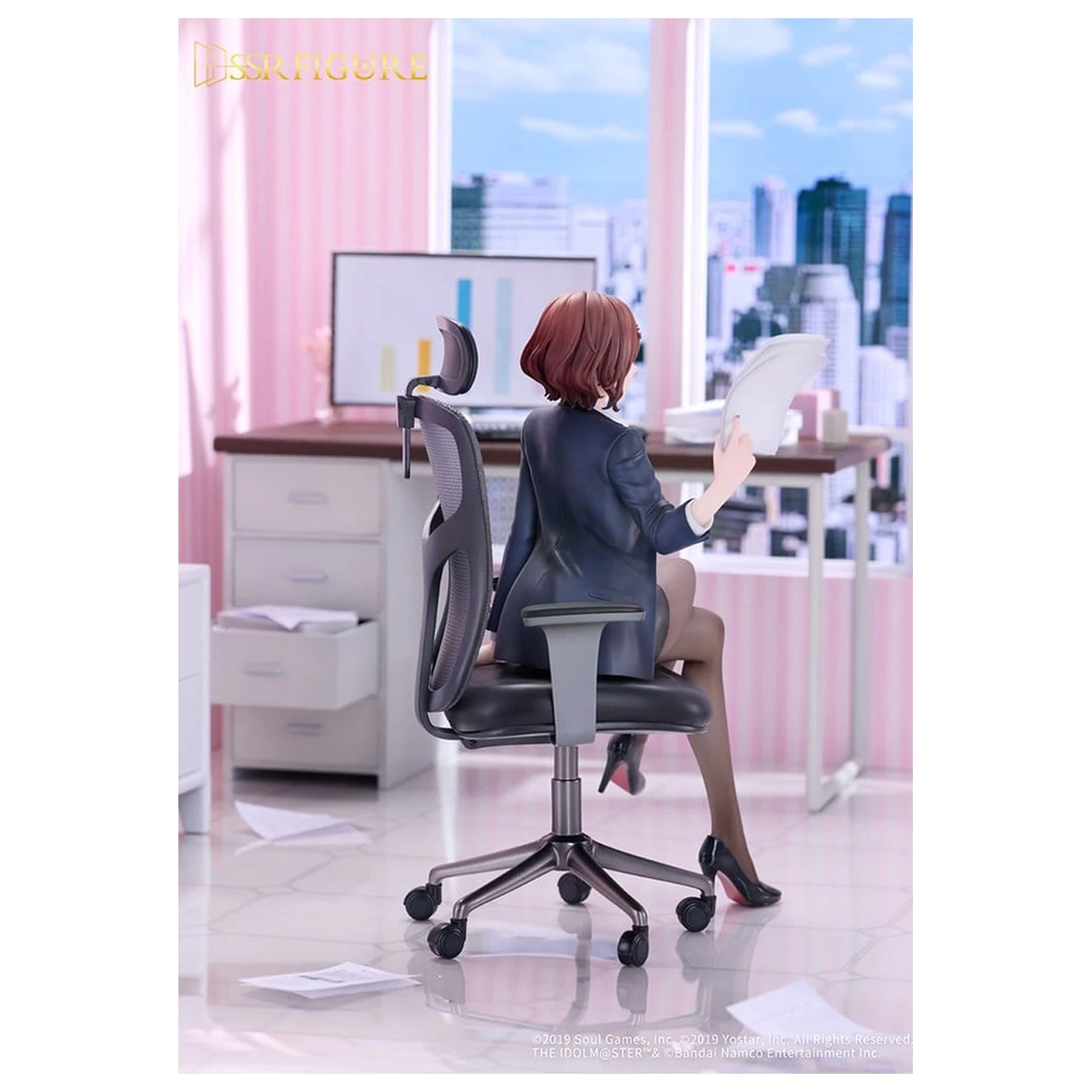 The Idolmaster Shiny Colors x Mahjong Soul Figurina PVC 1/7 Madoka Higuchi Effortless Work Ver. 21 cm poza produsului