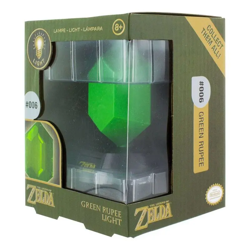 Legend of Zelda Lampa 3D Verde Rupee 10 cm poza produsului