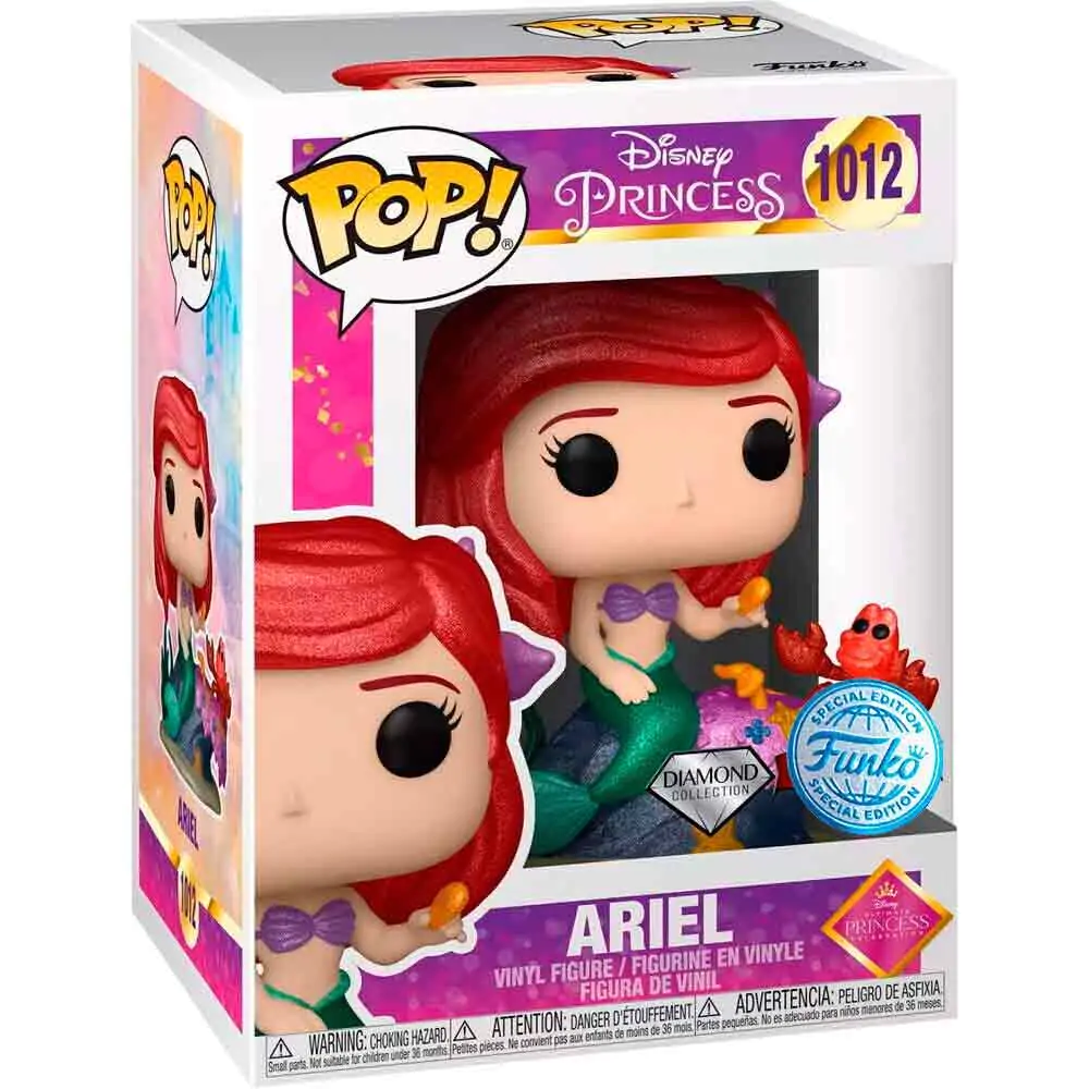 Figurină de vinil The Little Mermaid POP! Movies Ariel Diamond Collection Exclusive 9 cm poza produsului