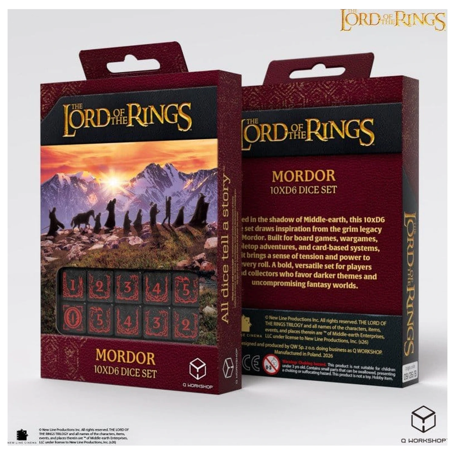 The Lord of the Rings: Set de 10 zaruri D6 Mordor poza produsului