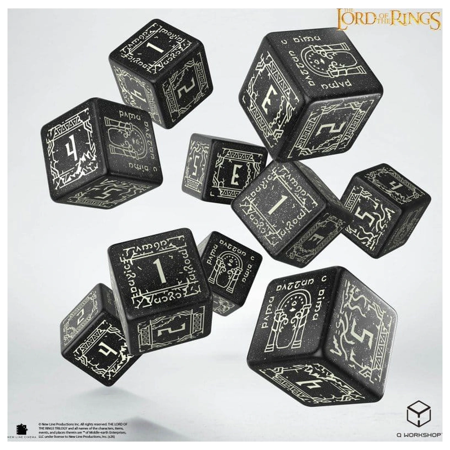 The Lord of the Rings: Set de 10 zaruri D6 Moria (Glow in the dark) poza produsului