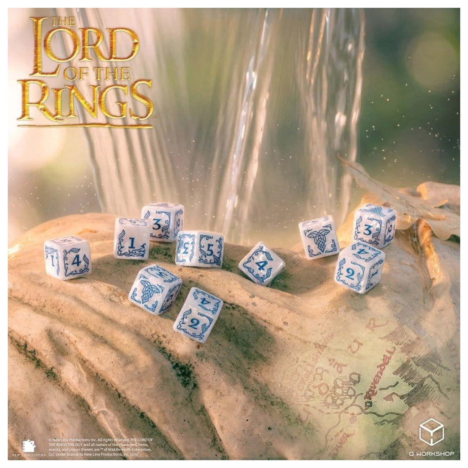 The Lord of the Rings: Set 10 zaruri D6 Rivendell (Stone) poza produsului