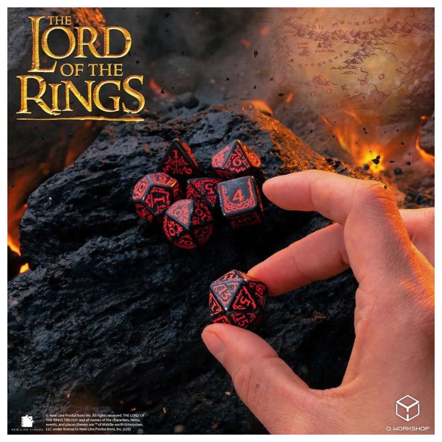 The Lord of the Rings Set de zaruri din 7 piese Mordor poza produsului