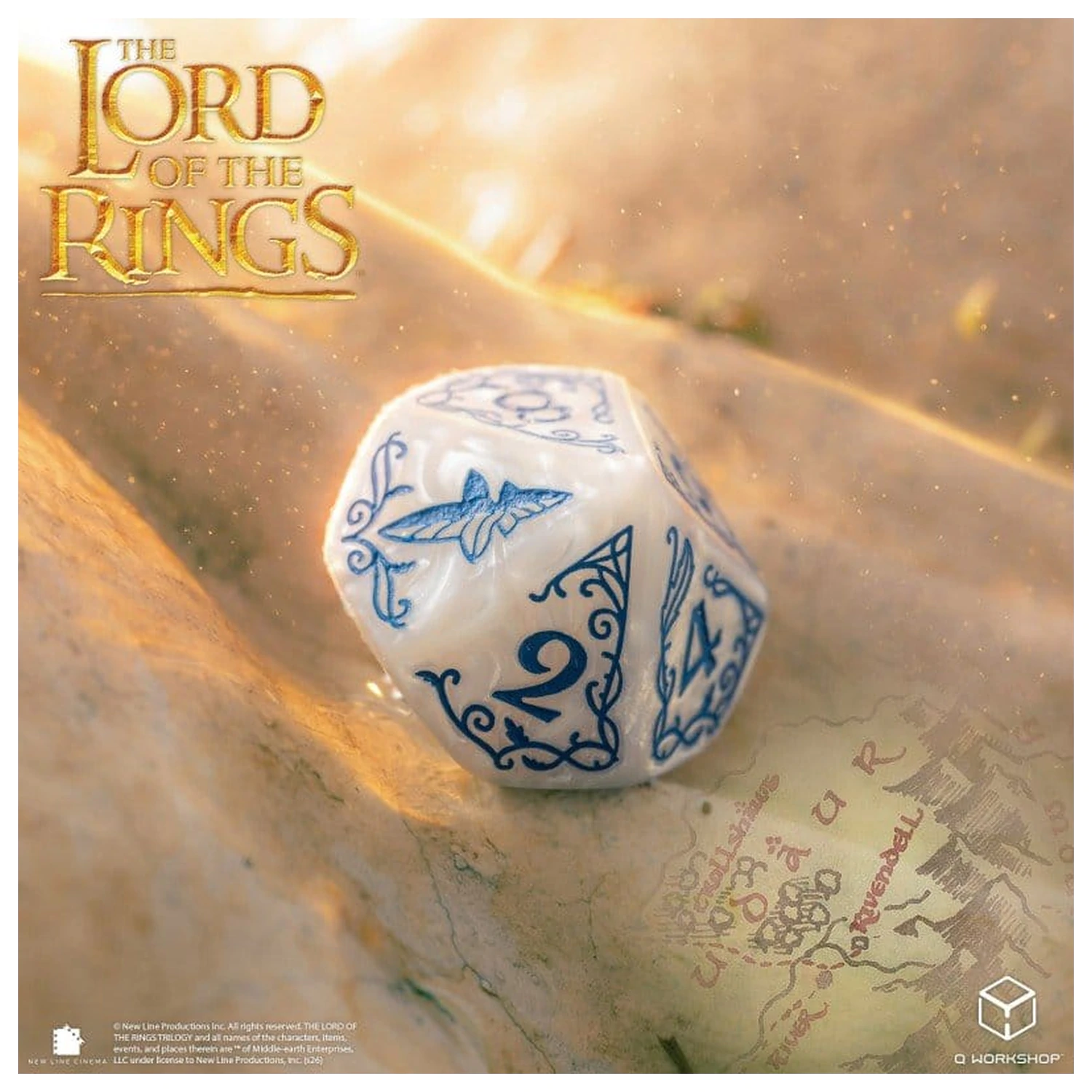 The Lord of the Rings Dice Set of 7 Rivendell (Stone) poza produsului