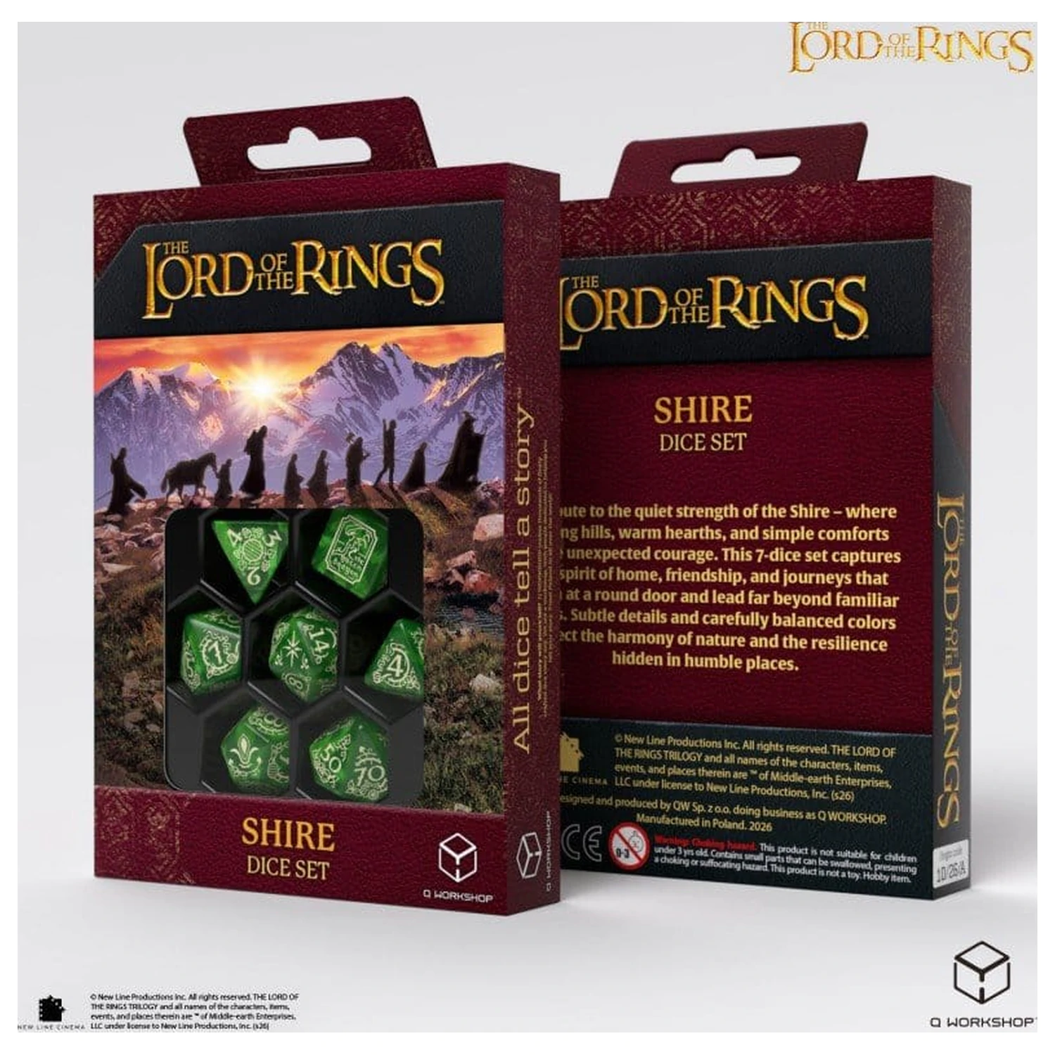 The Lord of the Rings Set de zaruri din 7 piese Shire poza produsului