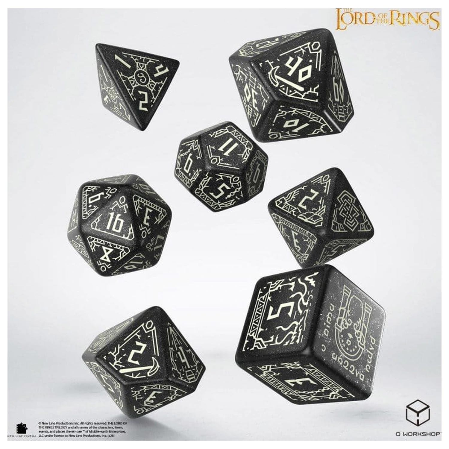 The Lord of the Rings Dice Set de 7 bucati Moria (Glow in the Dark) poza produsului