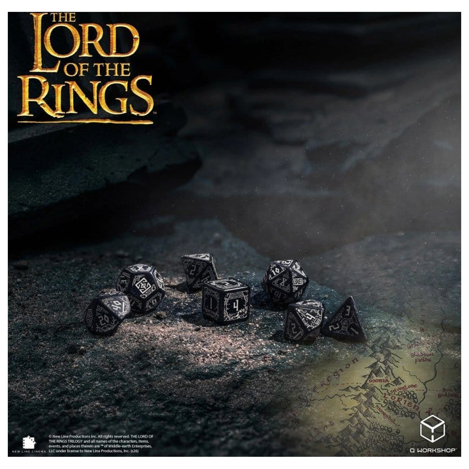 The Lord of the Rings Dice Set de 7 bucati Moria (Glow in the Dark) poza produsului