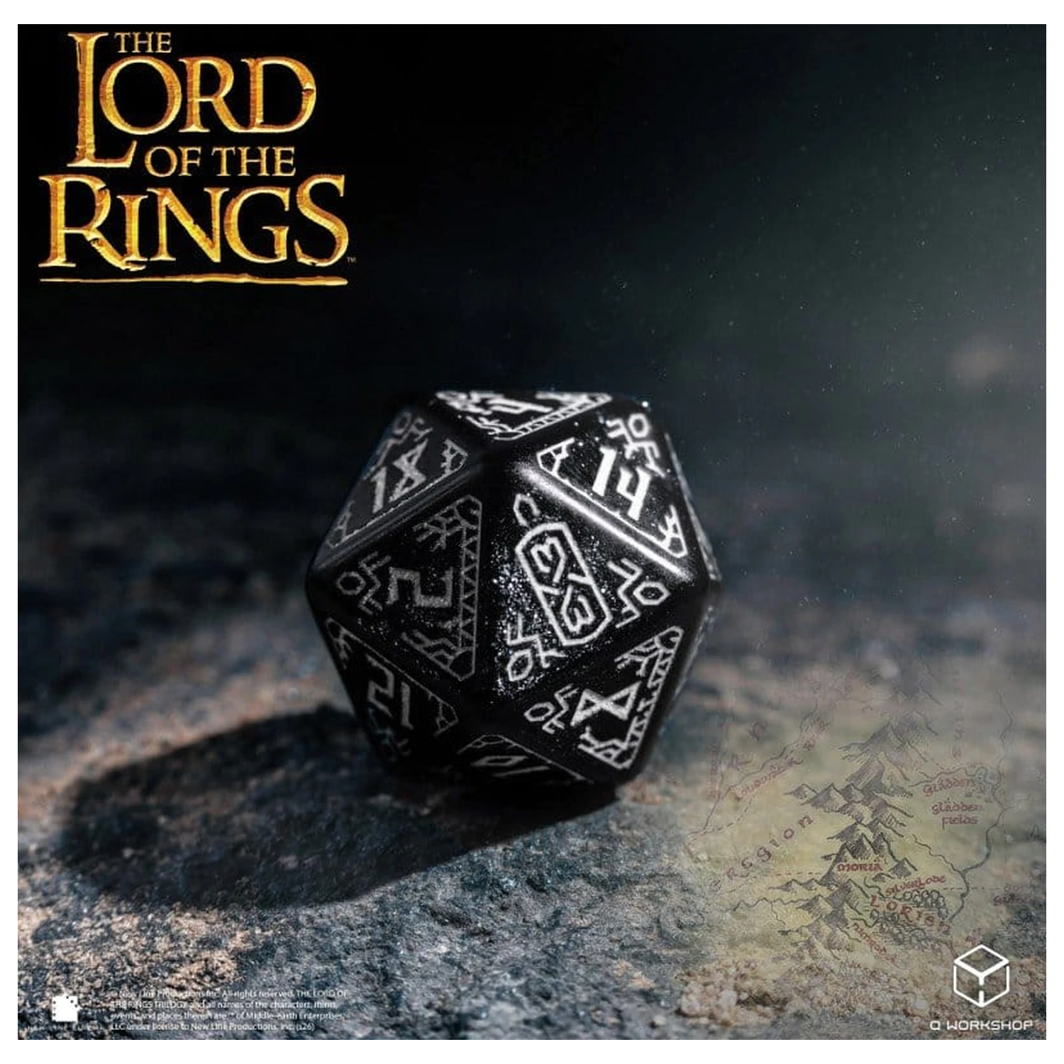 The Lord of the Rings Dice Set de 7 bucati Moria (Glow in the Dark) poza produsului