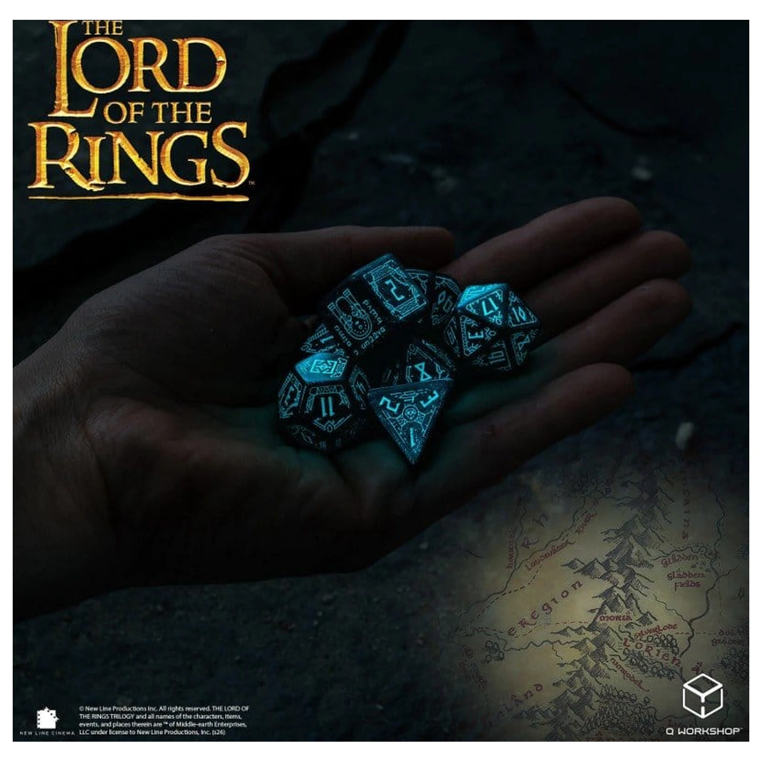 The Lord of the Rings Dice Set de 7 bucati Moria (Glow in the Dark) poza produsului