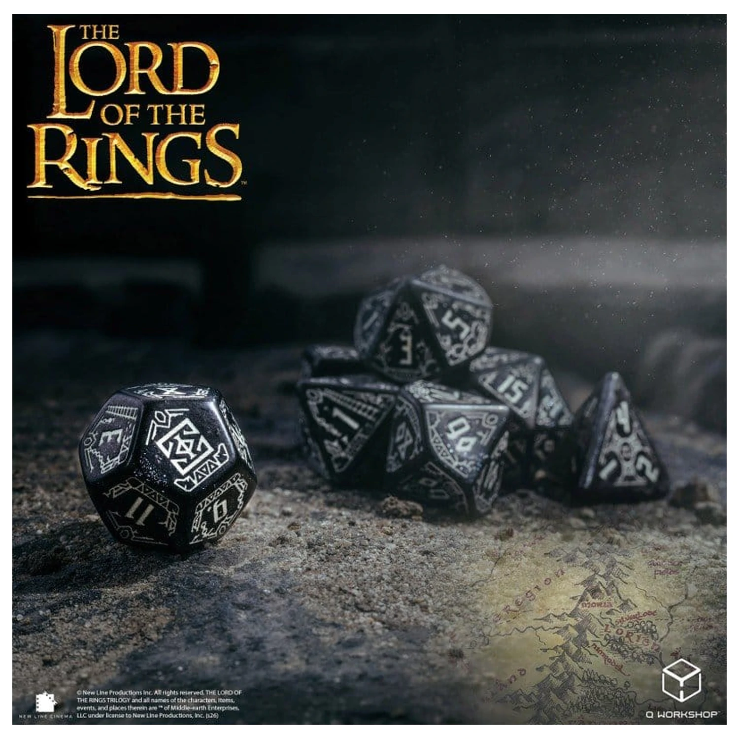 The Lord of the Rings Dice Set de 7 bucati Moria (Glow in the Dark) poza produsului
