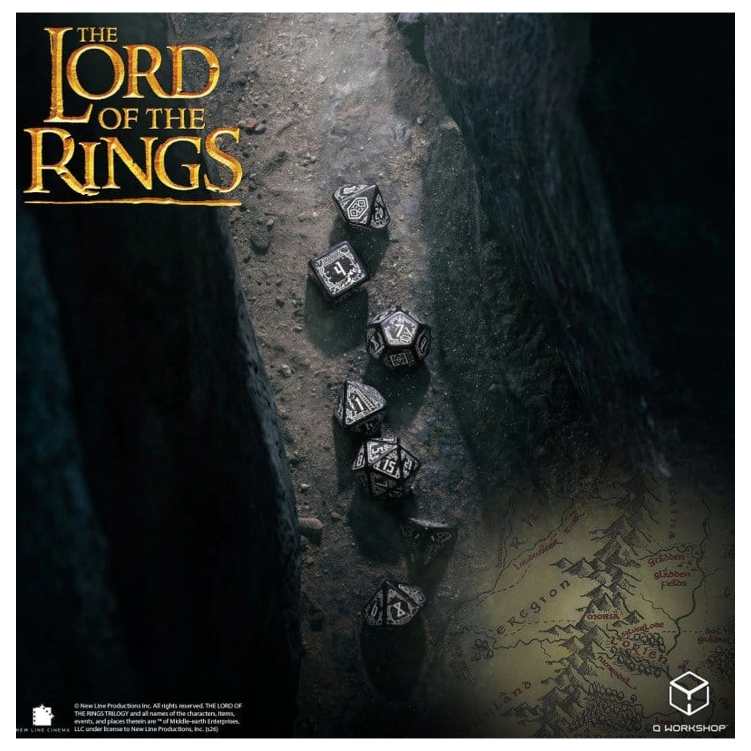 The Lord of the Rings Dice Set de 7 bucati Moria (Glow in the Dark) poza produsului