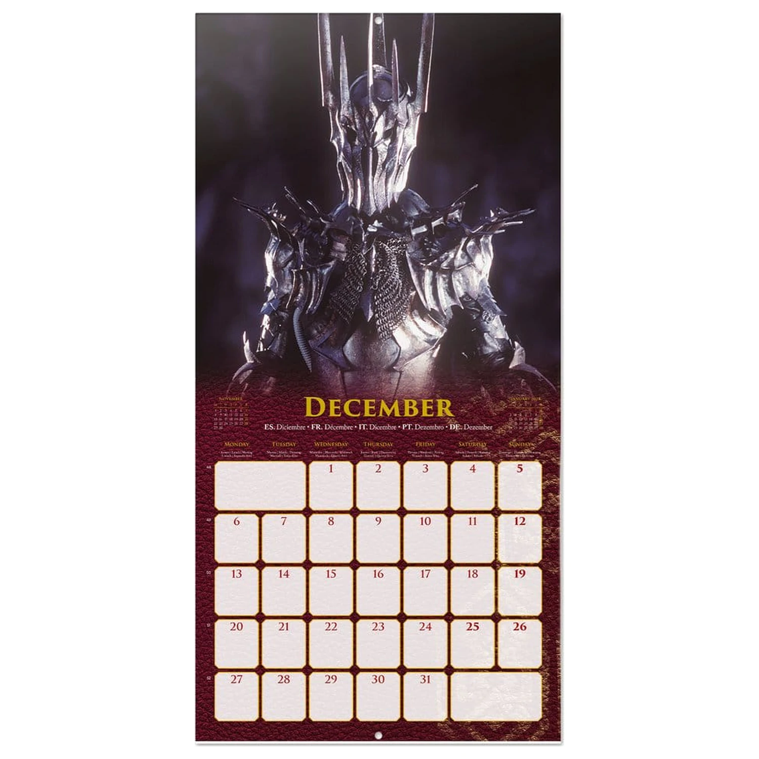 The Lord of the Rings Wall Calendar 2027 30 x 30 cm poza produsului