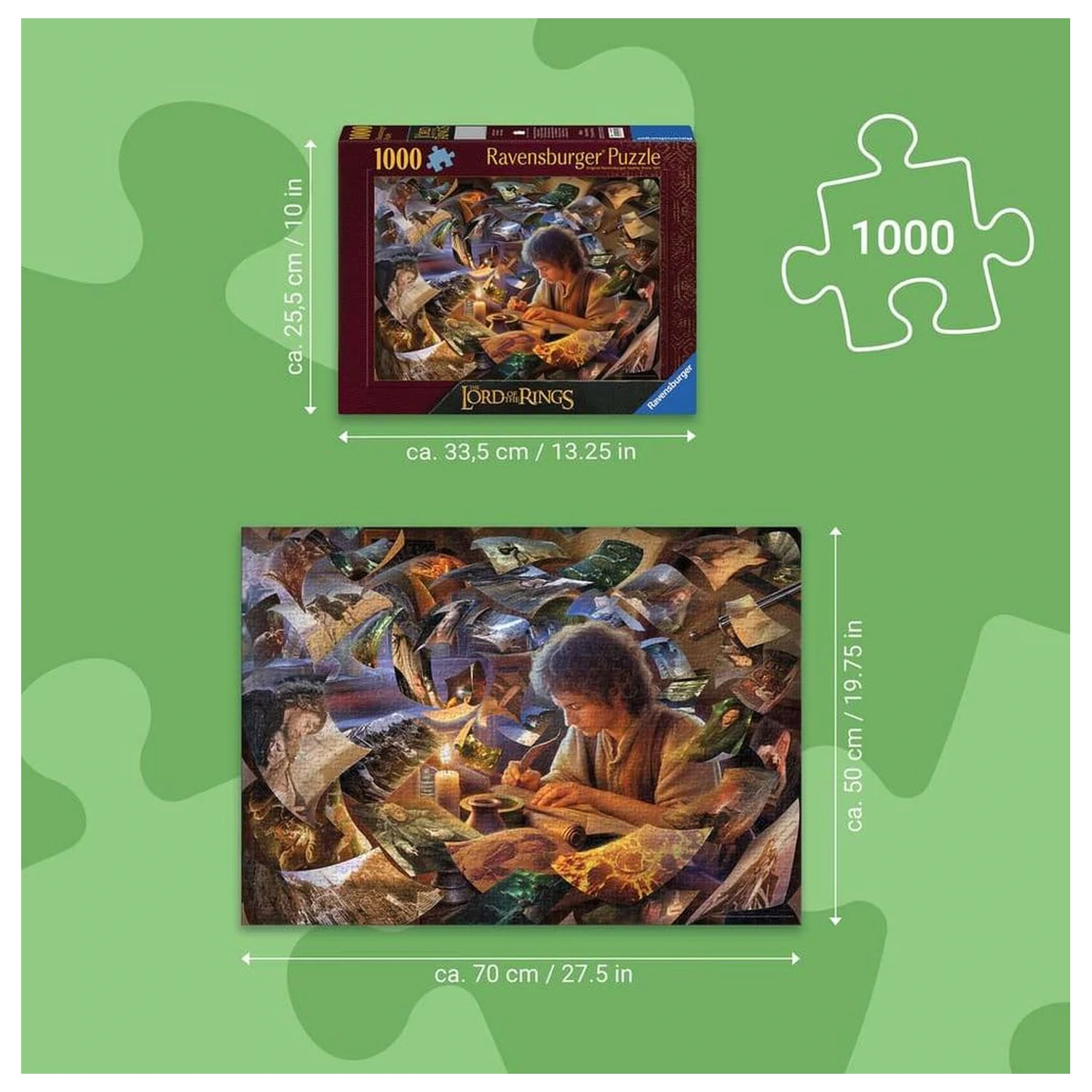 The Lord of the Rings Jigsaw Puzzle Frodo's Journey (1000 piese) poza produsului