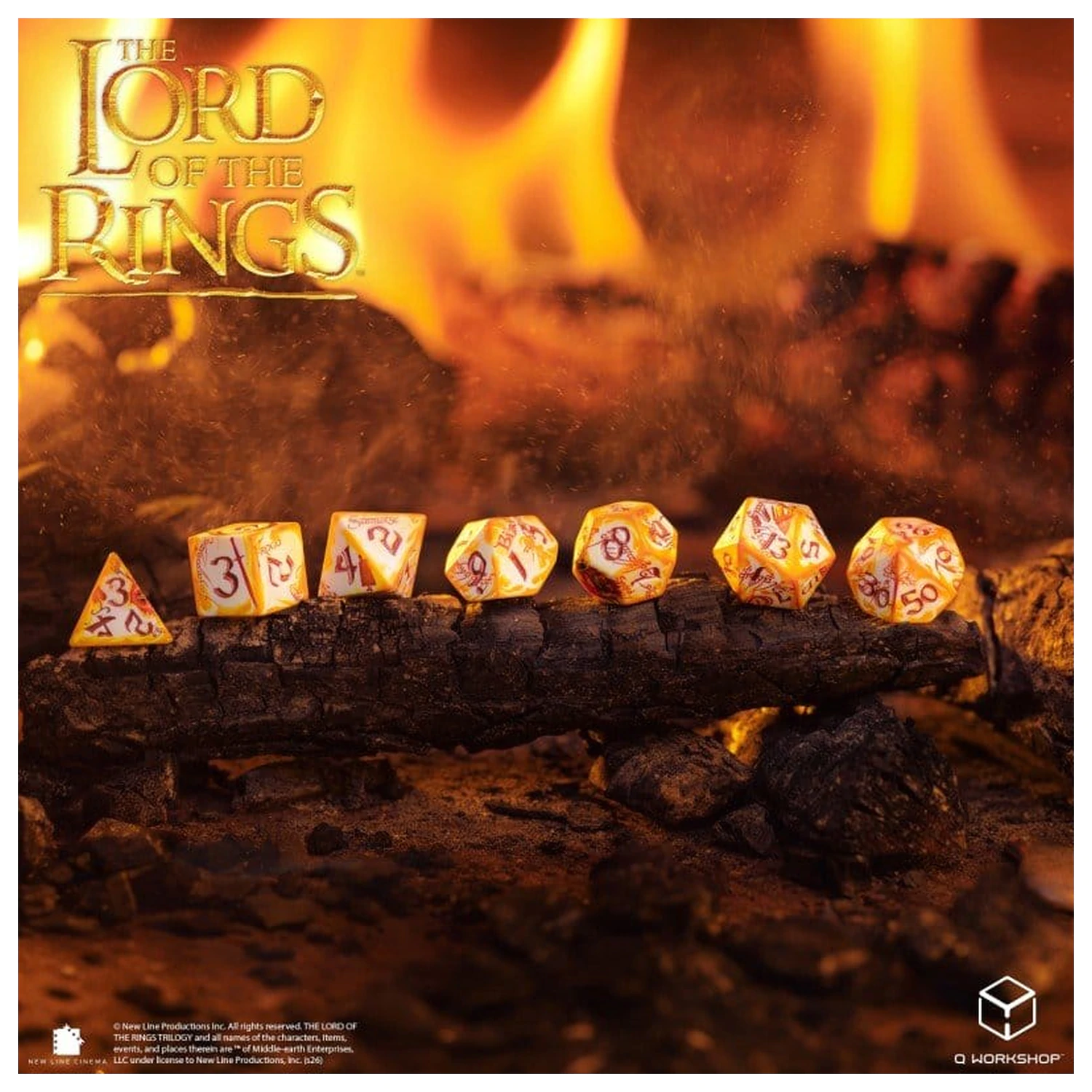The Lord of the Rings Set de zaruri Full Art cu 7 purtători de inele (Whitefire Radiance) poza produsului