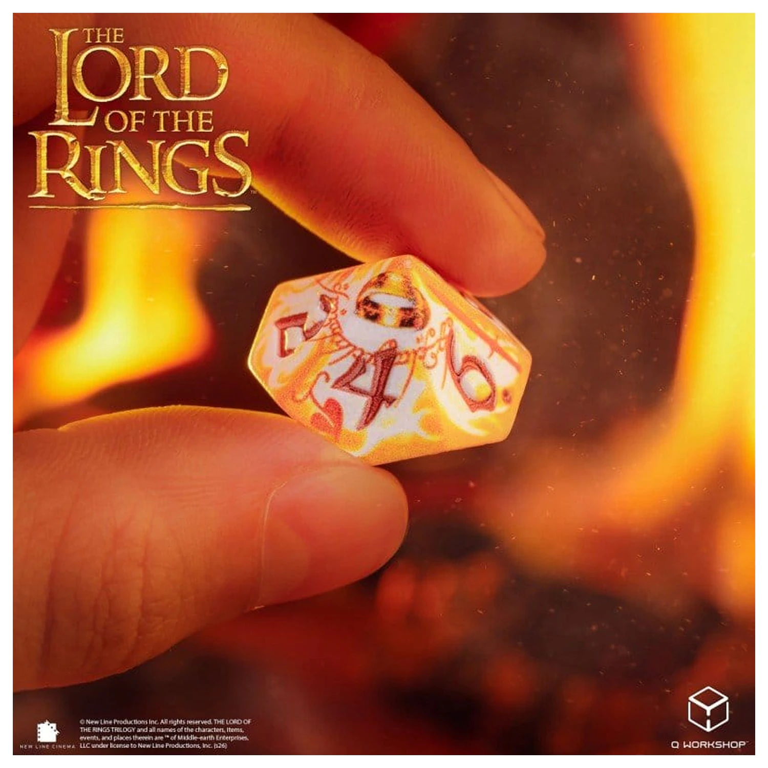 The Lord of the Rings Set de zaruri Full Art cu 7 purtători de inele (Whitefire Radiance) poza produsului