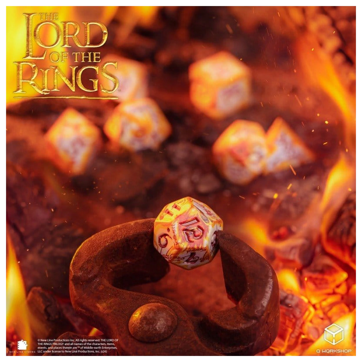 The Lord of the Rings Set de zaruri Full Art cu 7 purtători de inele (Whitefire Radiance) poza produsului