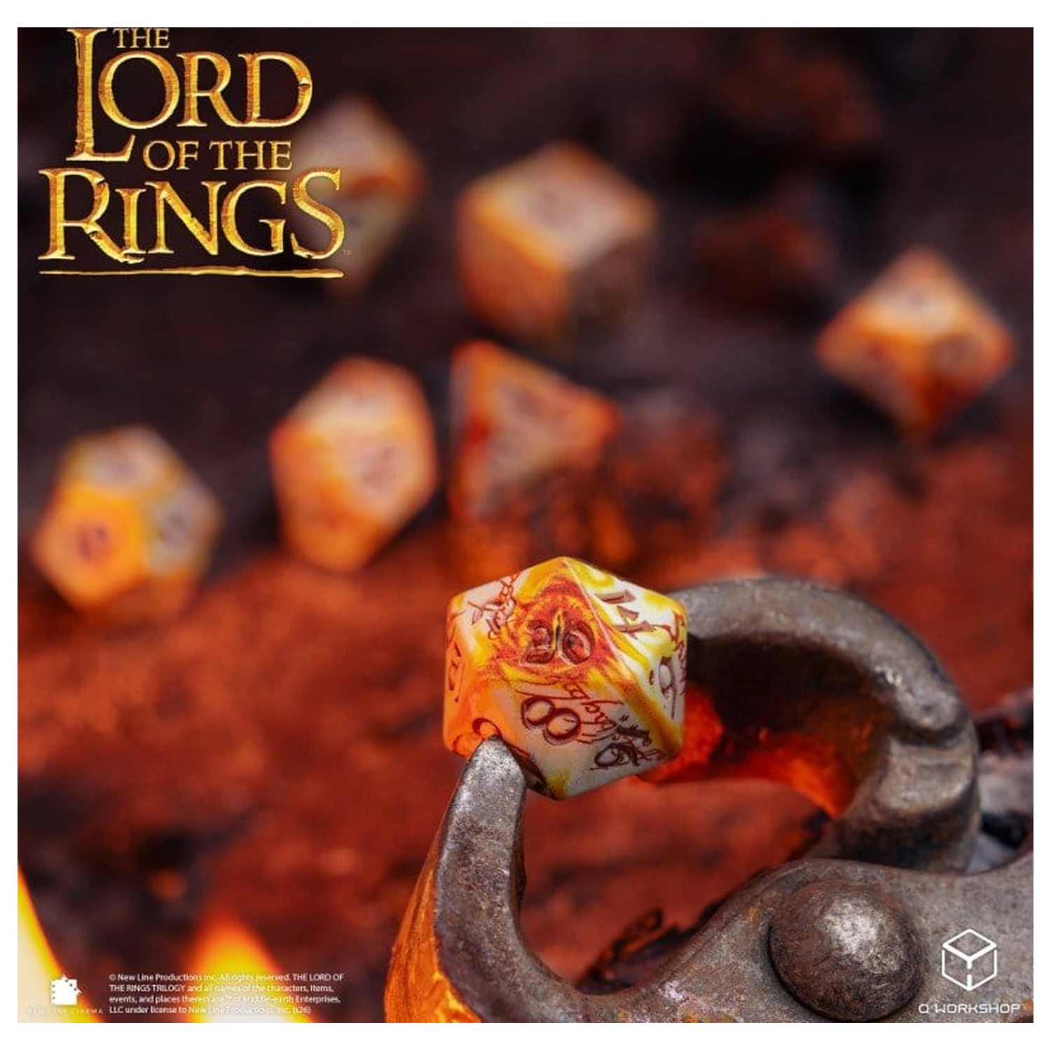 The Lord of the Rings Set de zaruri Full Art cu 7 purtători de inele (Whitefire Radiance) poza produsului