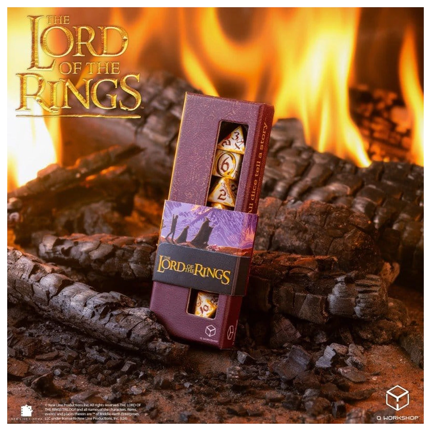 The Lord of the Rings Set de zaruri Full Art cu 7 purtători de inele (Whitefire Radiance) poza produsului