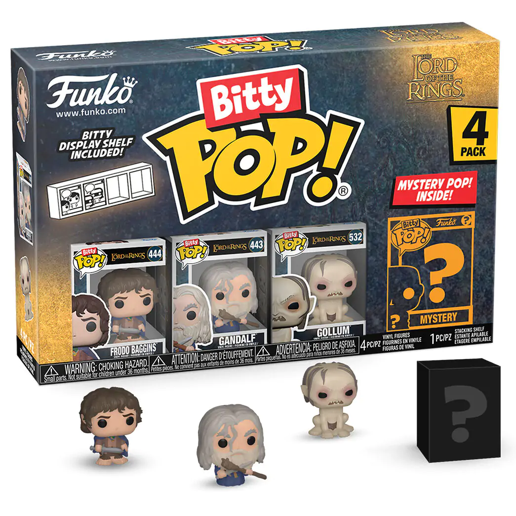 Blister 4 figurine Bitty Funko POP The Lord of the Rings Frodo poza produsului