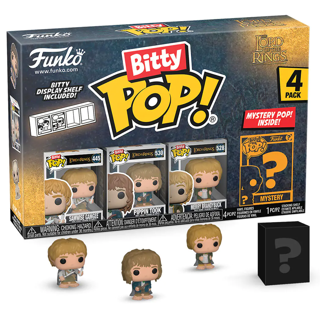 Blister 4 figurine Bitty Funko POP The Lord of the Rings Samwise poza produsului