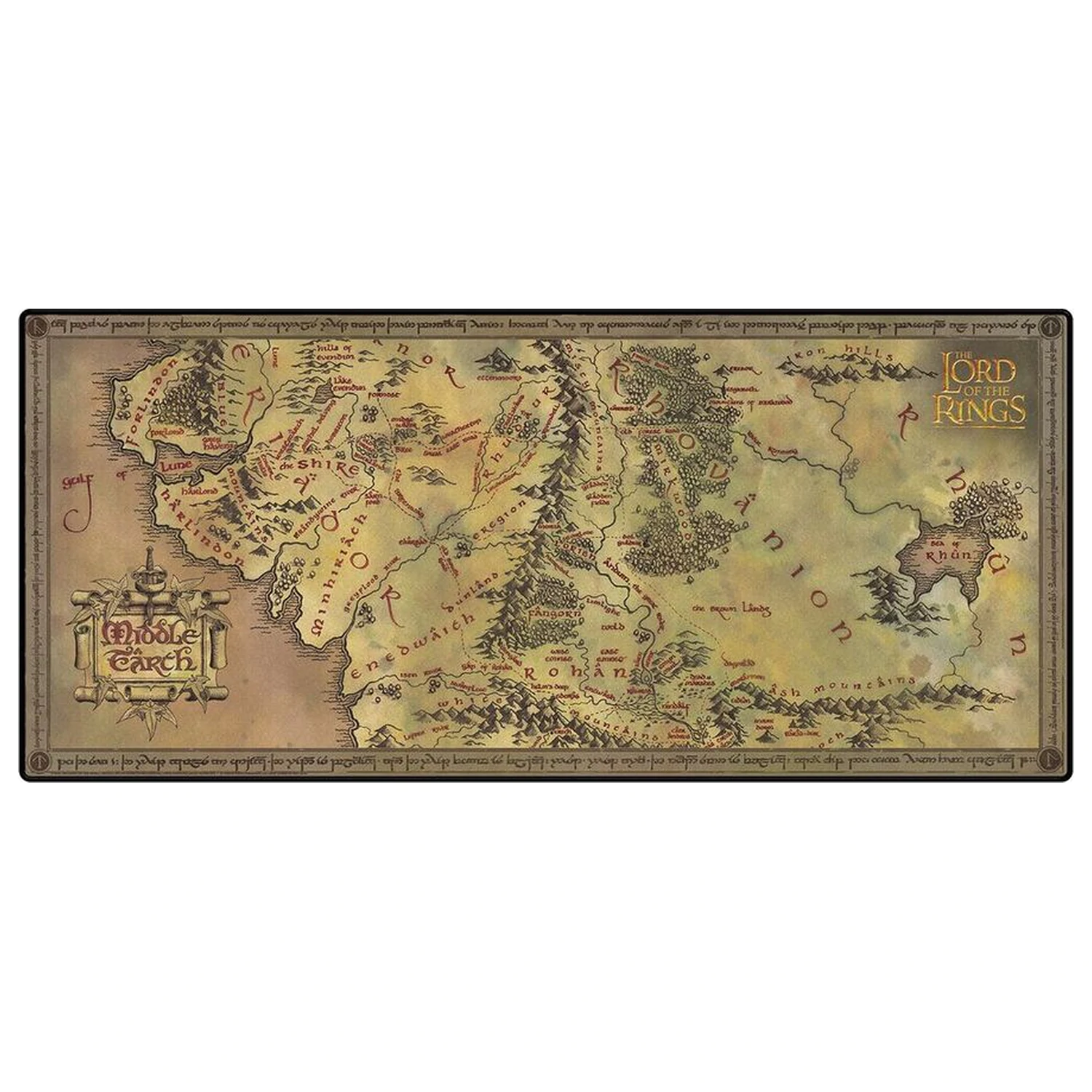 Mousepad gaming cu harta Stăpânul Inelelor poza produsului