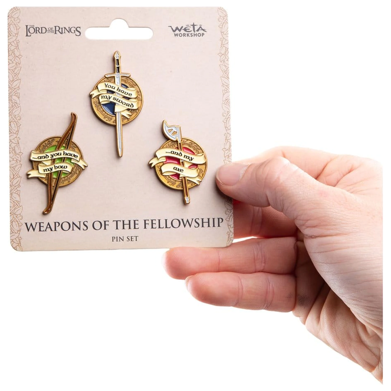 The Lord of the Rings Trilogy set de pinuri Weapons of the Fellowship poza produsului