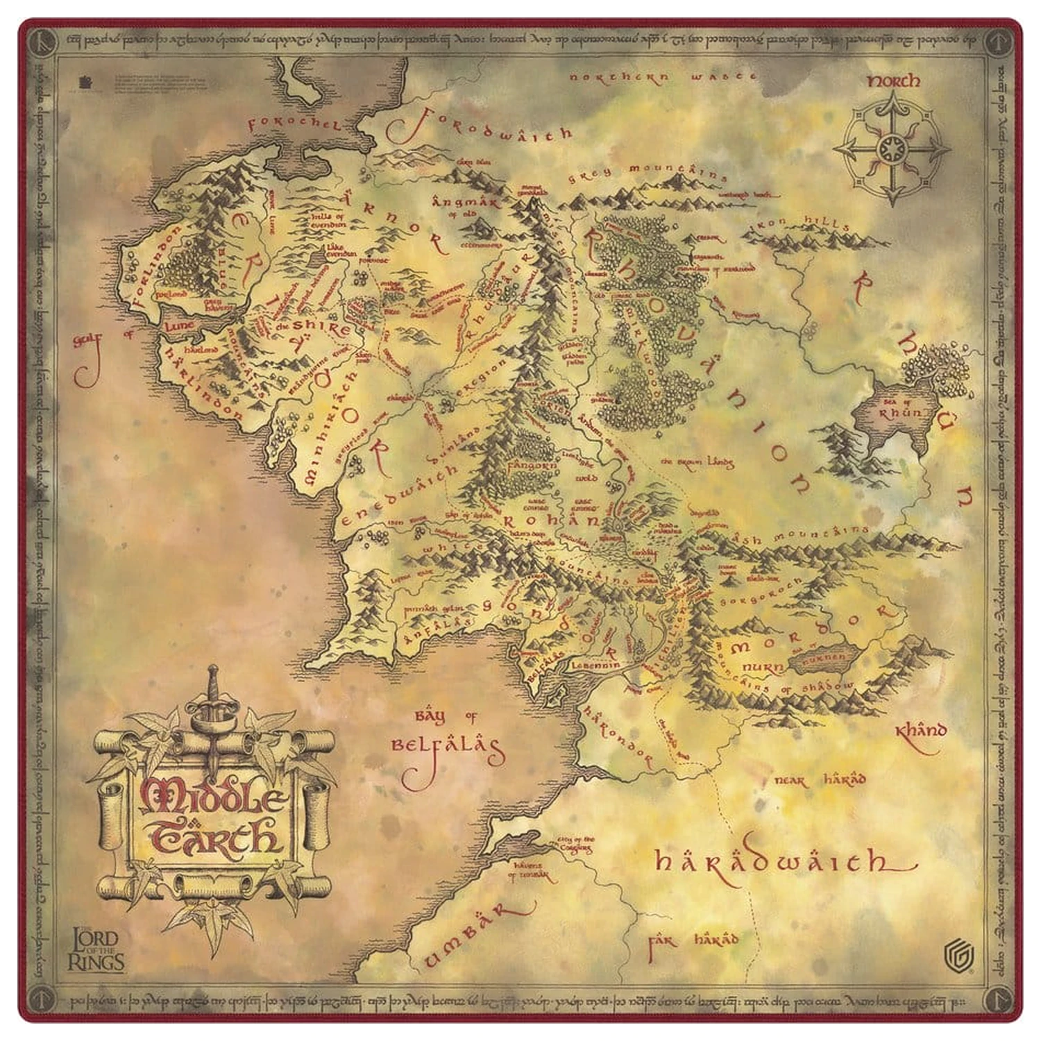 The Lord of the Rings Ultimate Guard Play-Mat de mari dimensiuni 61x 61cm poza produsului