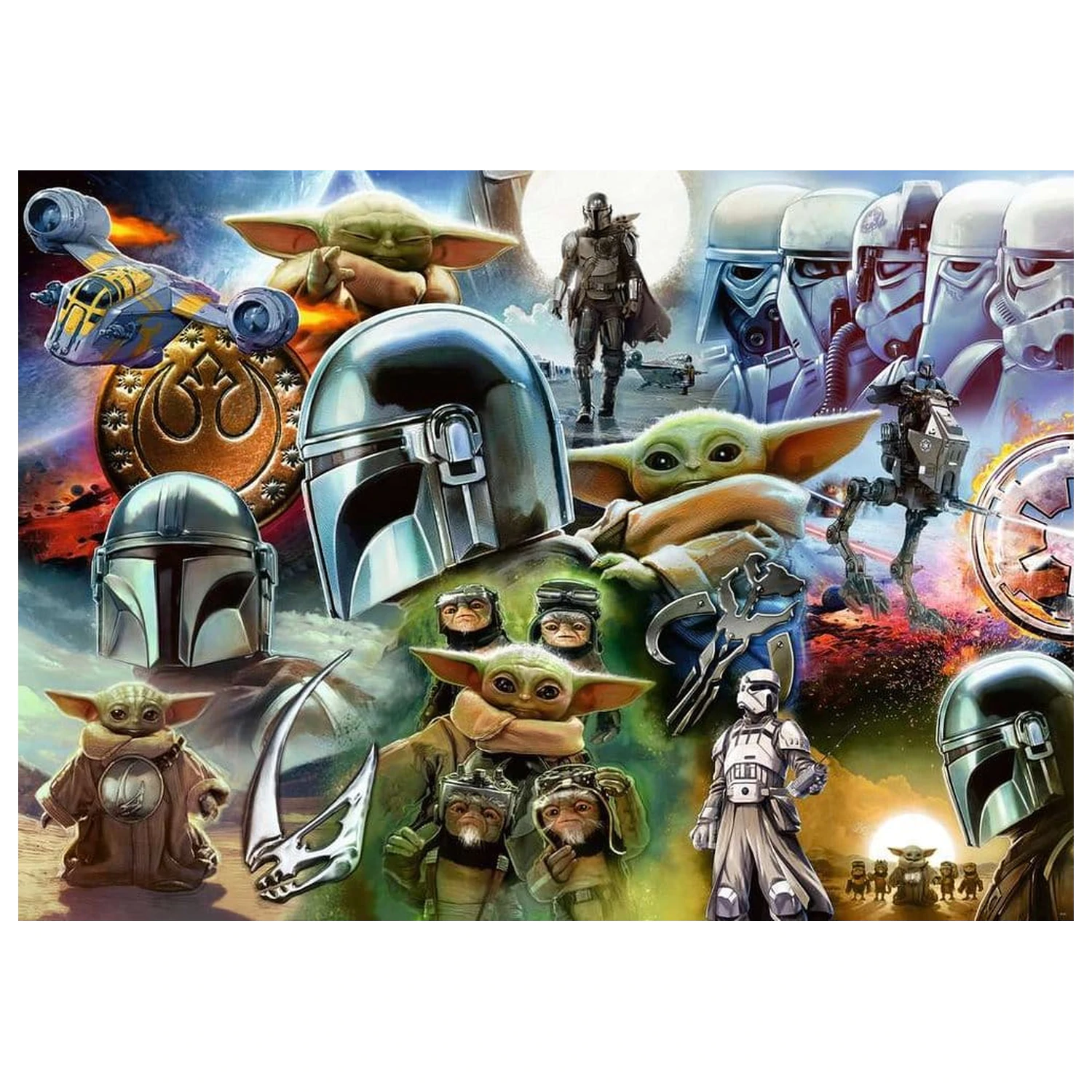 The Mandalorian and Grogu Jigsaw Puzzle (1000 piese) poza produsului
