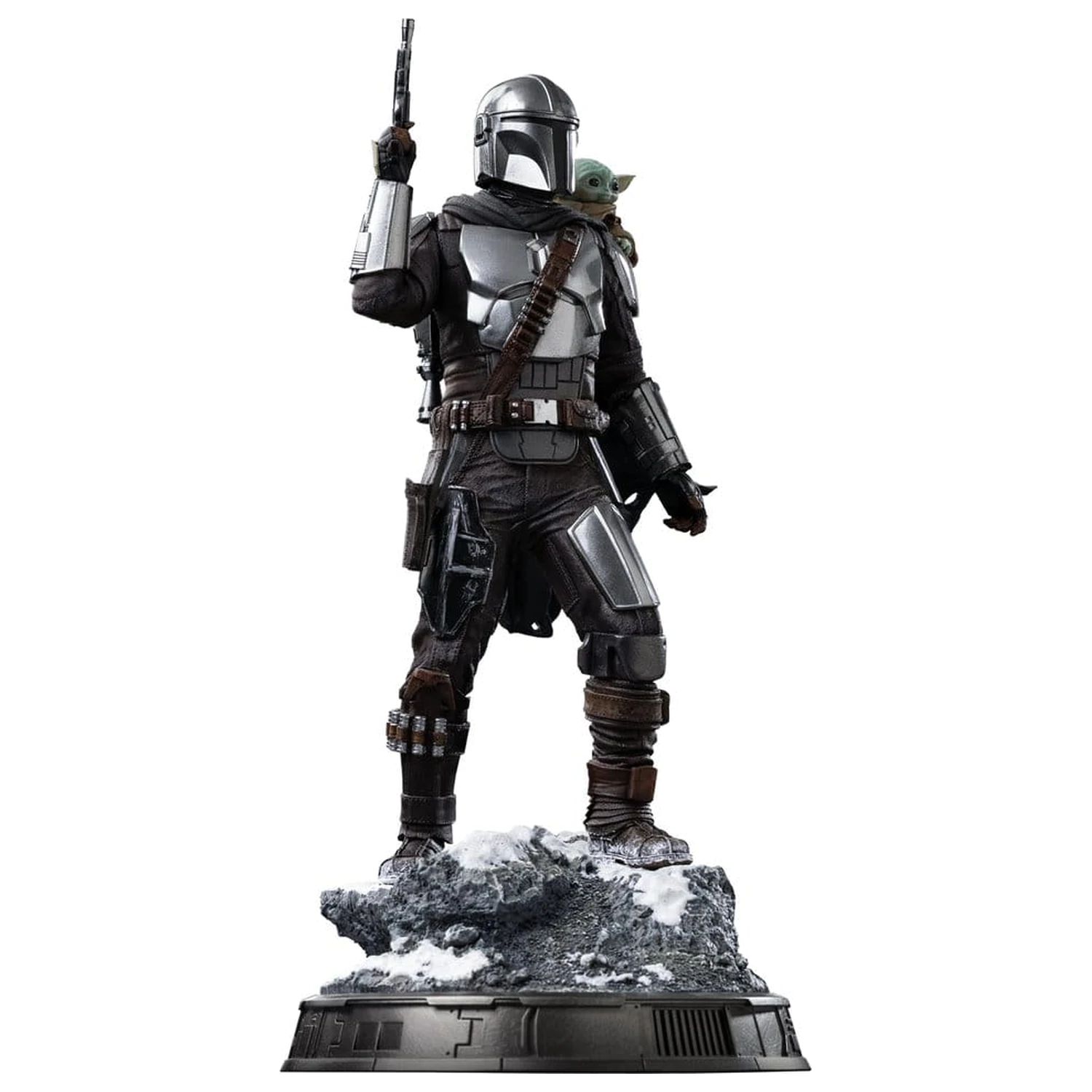 The Mandalorian si Grogu Statuie la Scara de Arta 1/10 The Mandalorian si Grogu 25 cm poza produsului