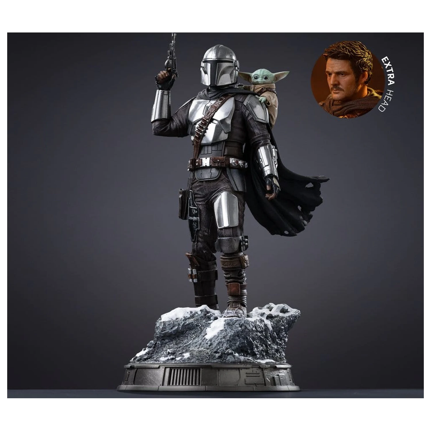 The Mandalorian si Grogu Statuie la Scara de Arta 1/10 The Mandalorian si Grogu 25 cm poza produsului