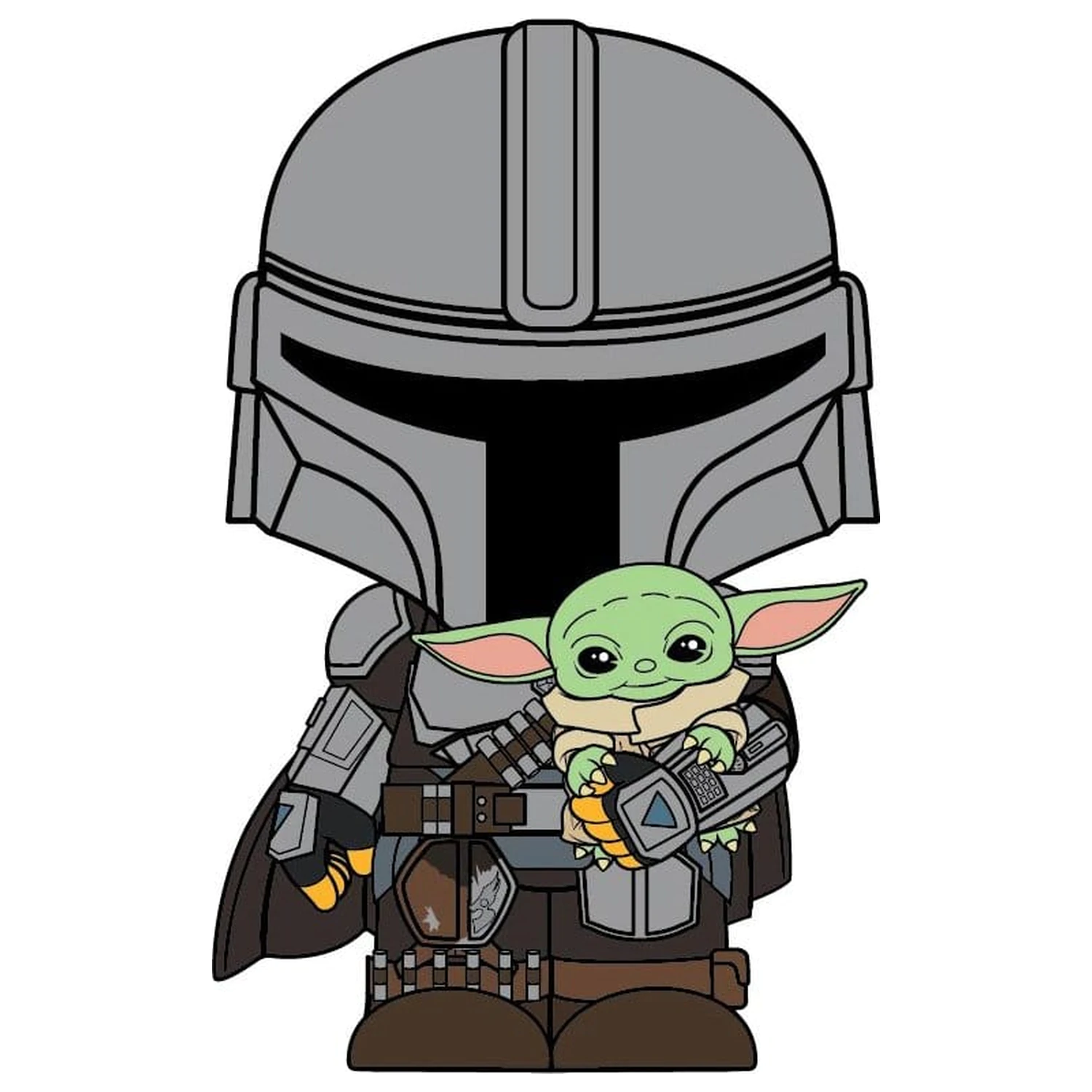 The Mandalorian 3D Foam Magnet The Mandalorian si Grogu poza produsului