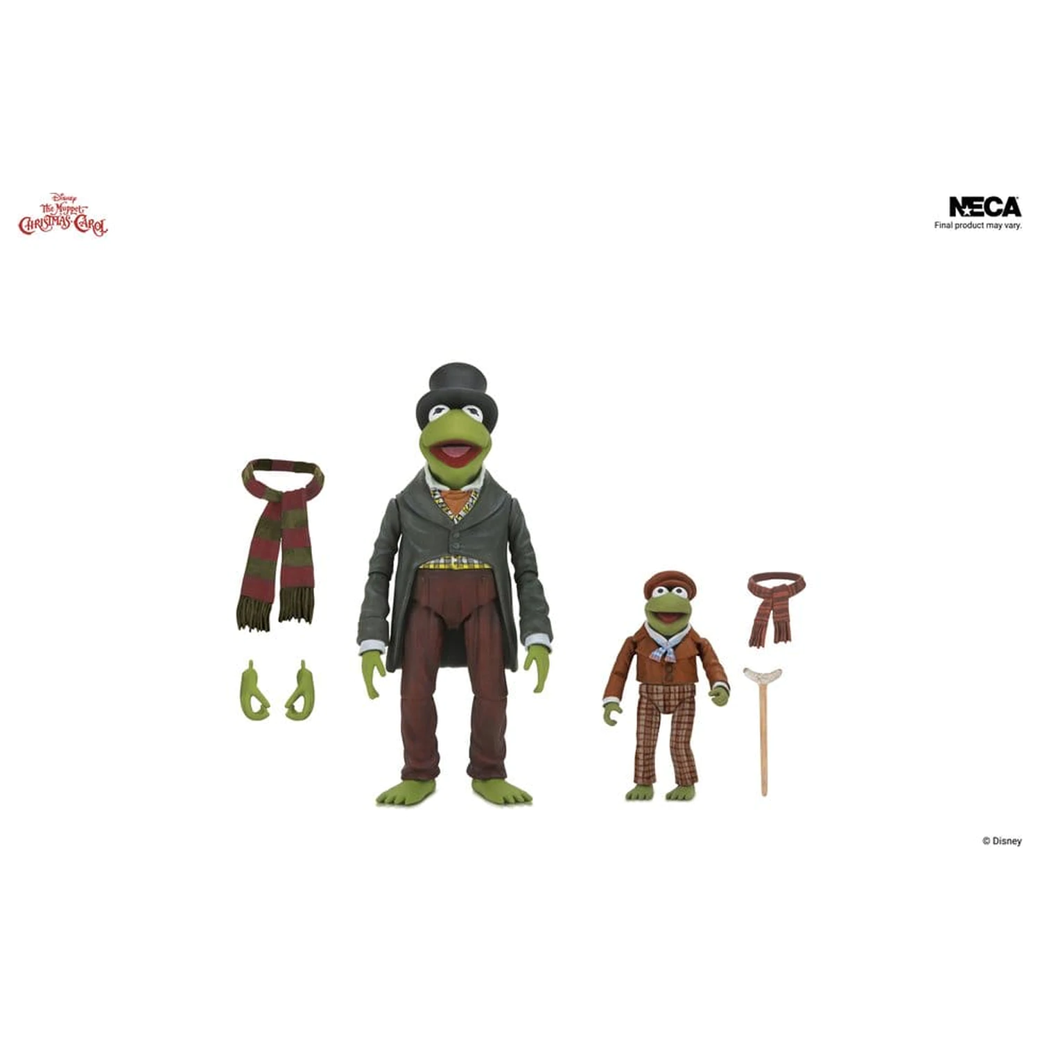 The Muppet Christmas Carol Figurine Ultimate Action Pack de 2 Kermit ca Bob Cratchit si Robin ca Tiny Tim 18 cm poza produsului