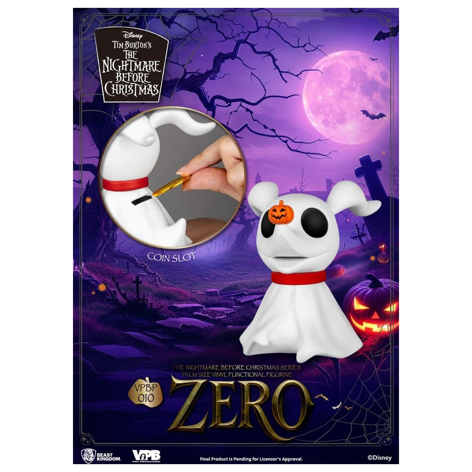The Nightmare Before Christmas Palm Size Figure Bank Zero 11 cm poza produsului
