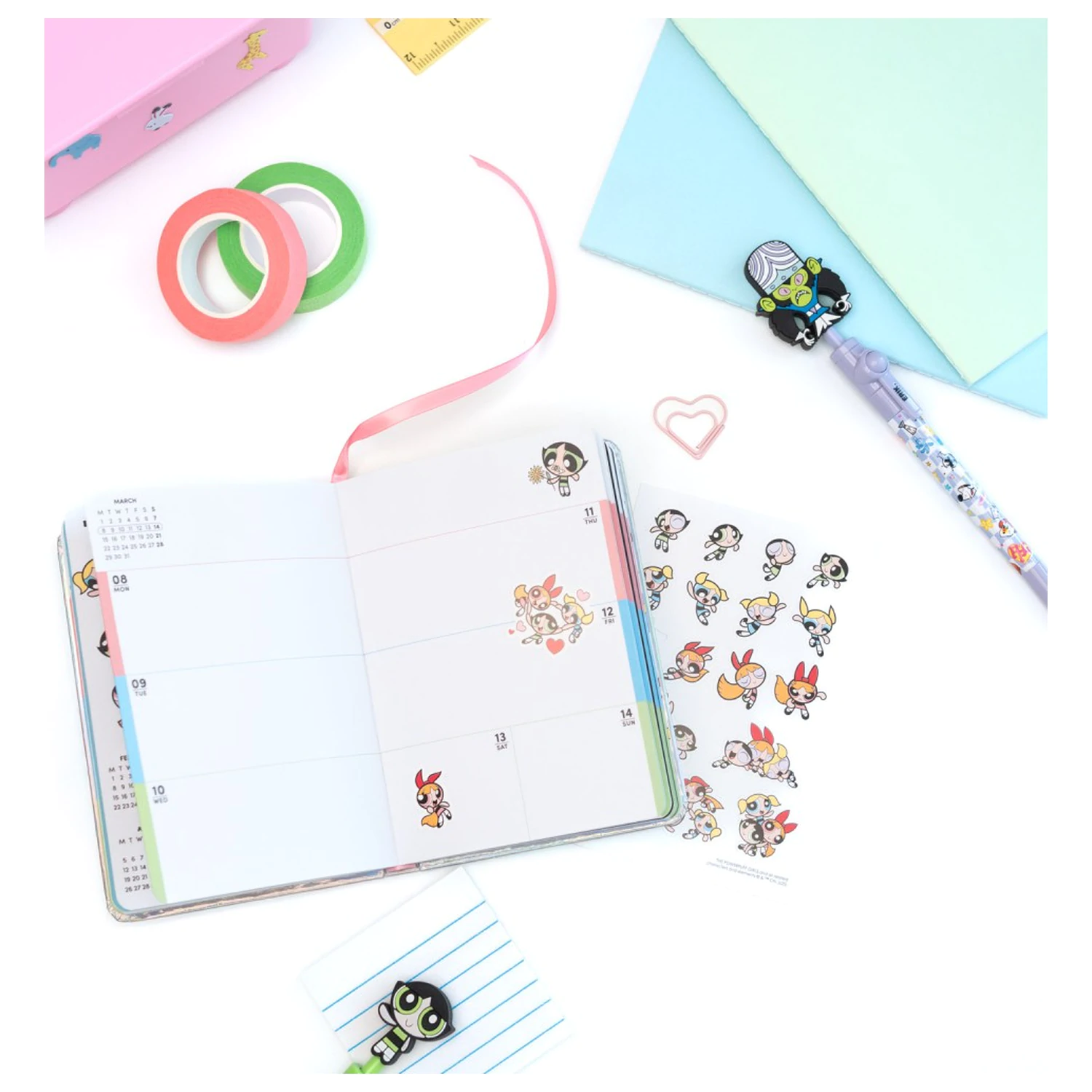 The Powerpuff Girls Planificator Academic 2026/27 A6 Versiune Engleza poza produsului