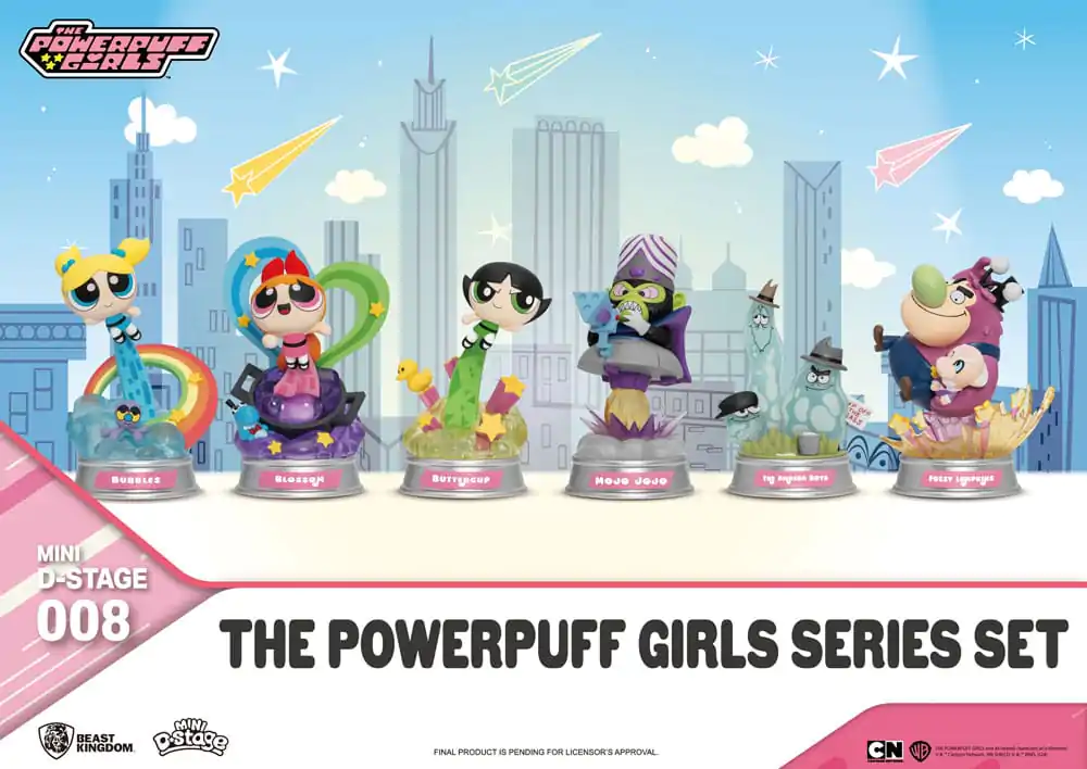The Powerpuff Girls Mini Diorama Statui Etapă Set Seria The Powerpuff Girls 12 cm poza produsului