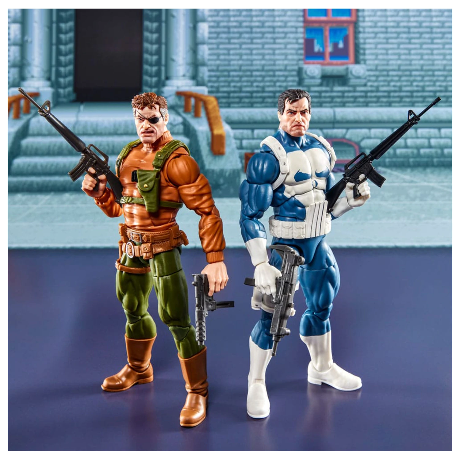 The Punisher Marvel Legends Gamerverse figurina de actiune pachet de 2 figurine Punisher si Nick Fury 15 cm poza produsului