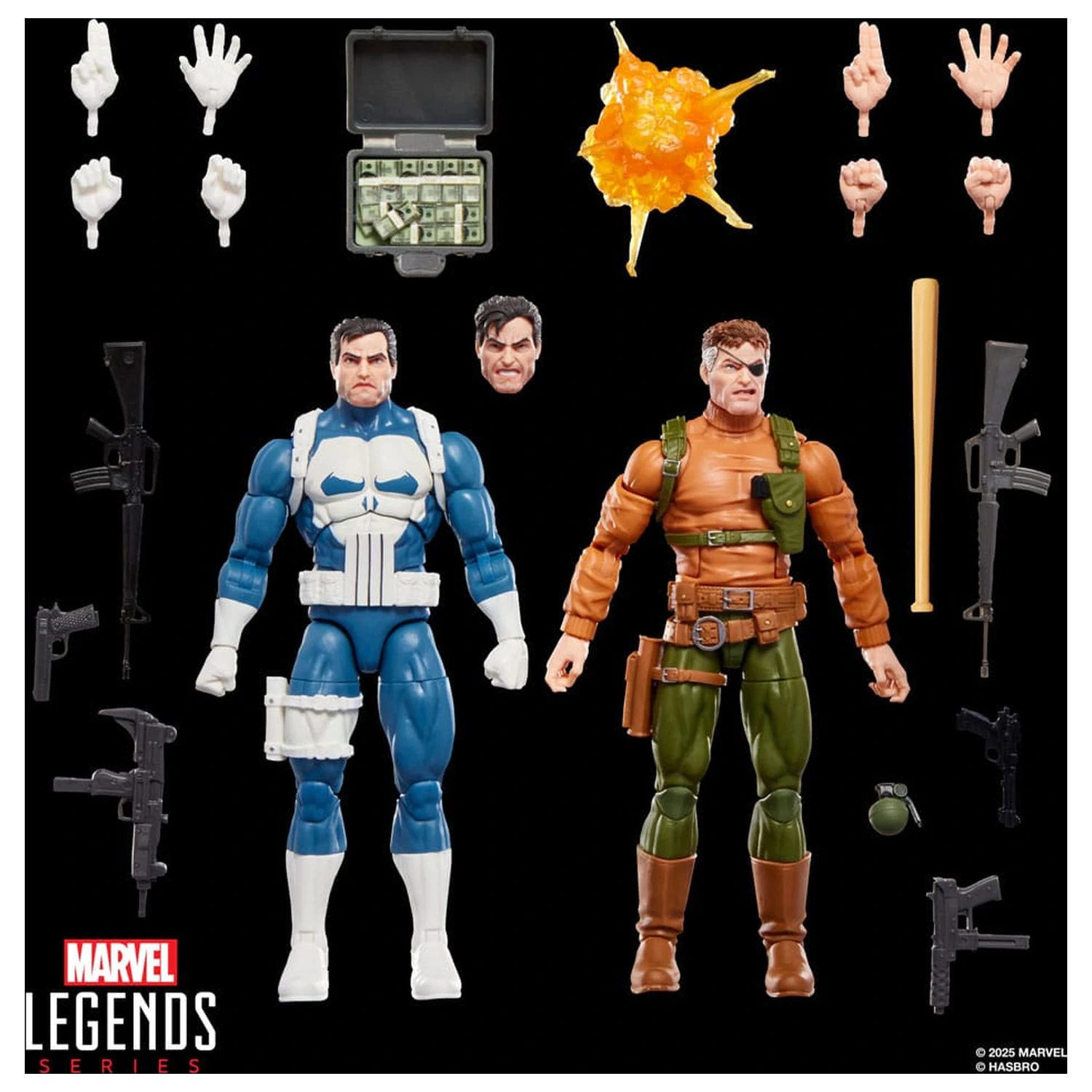 The Punisher Marvel Legends Gamerverse figurina de actiune pachet de 2 figurine Punisher si Nick Fury 15 cm poza produsului