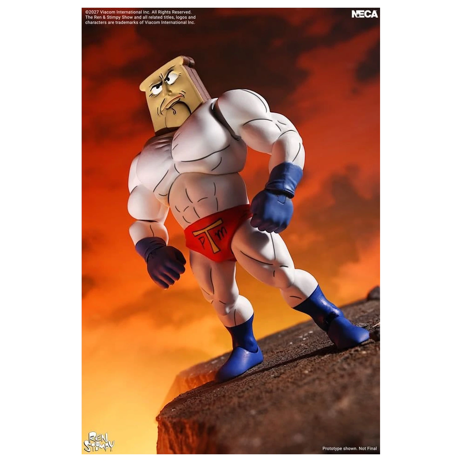 Figurina The Ren & Stimpy Show Action Figure Ultimate Powdered Toast Man 18 cm poza produsului