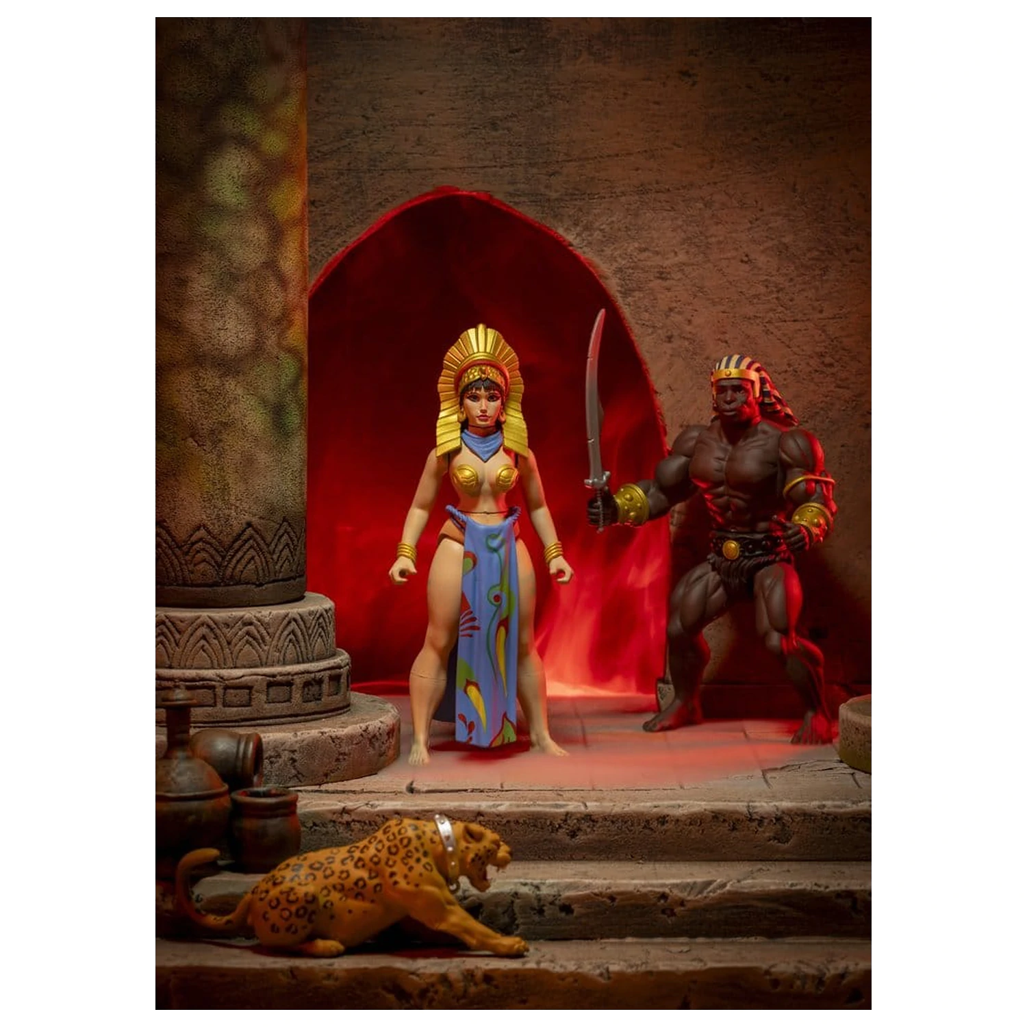 Set de figurine de acțiune The Savage World of Frazetta Egyptian Queen & The Guard (Museum Edition) 14 cm poza produsului