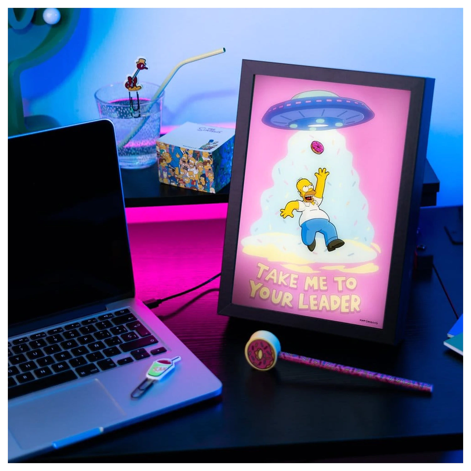 The Simpsons Poster LED înrămat 20 x 28 cm poza produsului