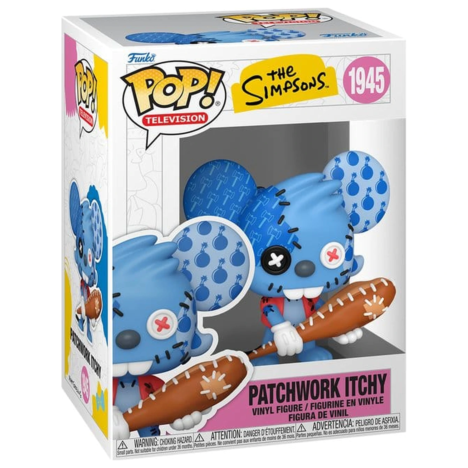 The Simpsons Funko POP! Animation Figurina de vinil Itchy Patchwork 9 cm poza produsului