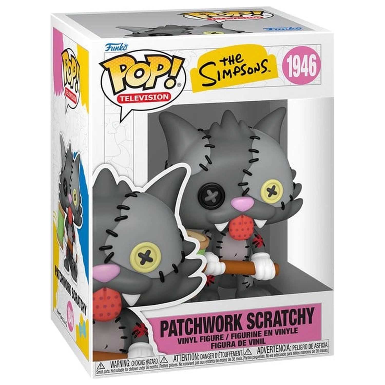 The Simpsons Funko POP! Animation figurina de vinil Scratchy Patchwork 9 cm poza produsului