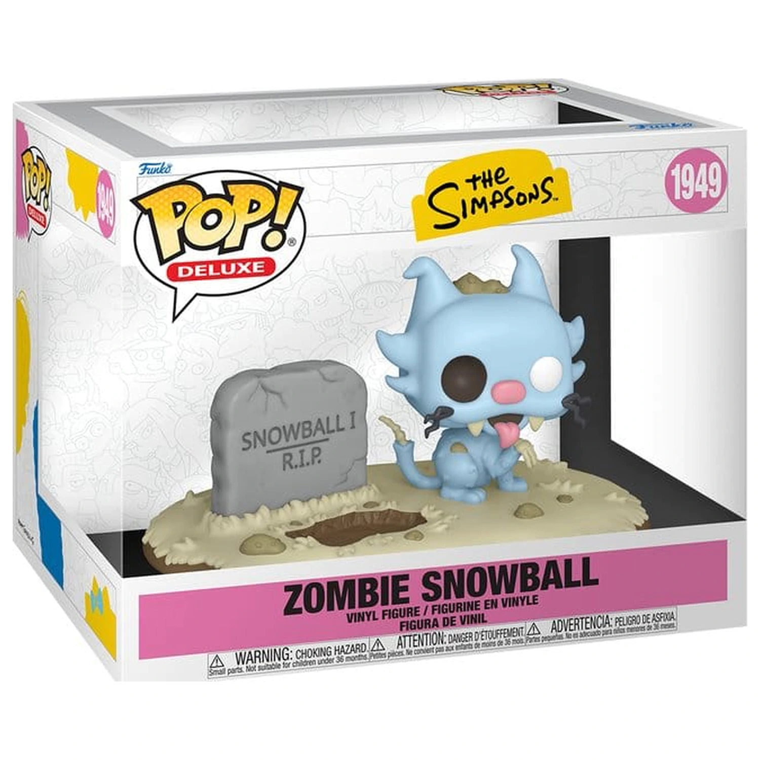The Simpsons Funko POP! Deluxe figurină de vinil Zombie Snowball poza produsului