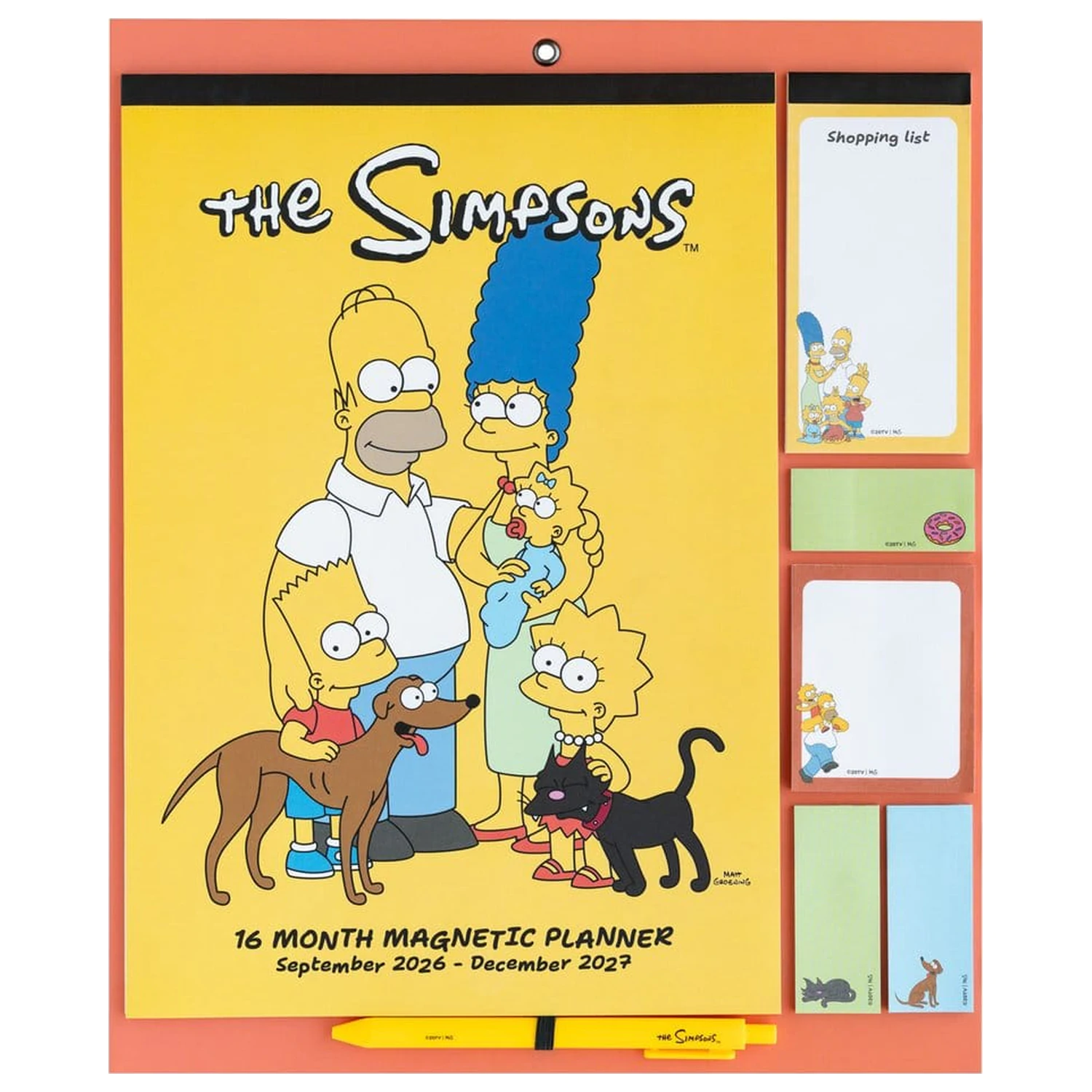 The Simpsons Planner magnetic 2026/27 30 x 35 cm poza produsului
