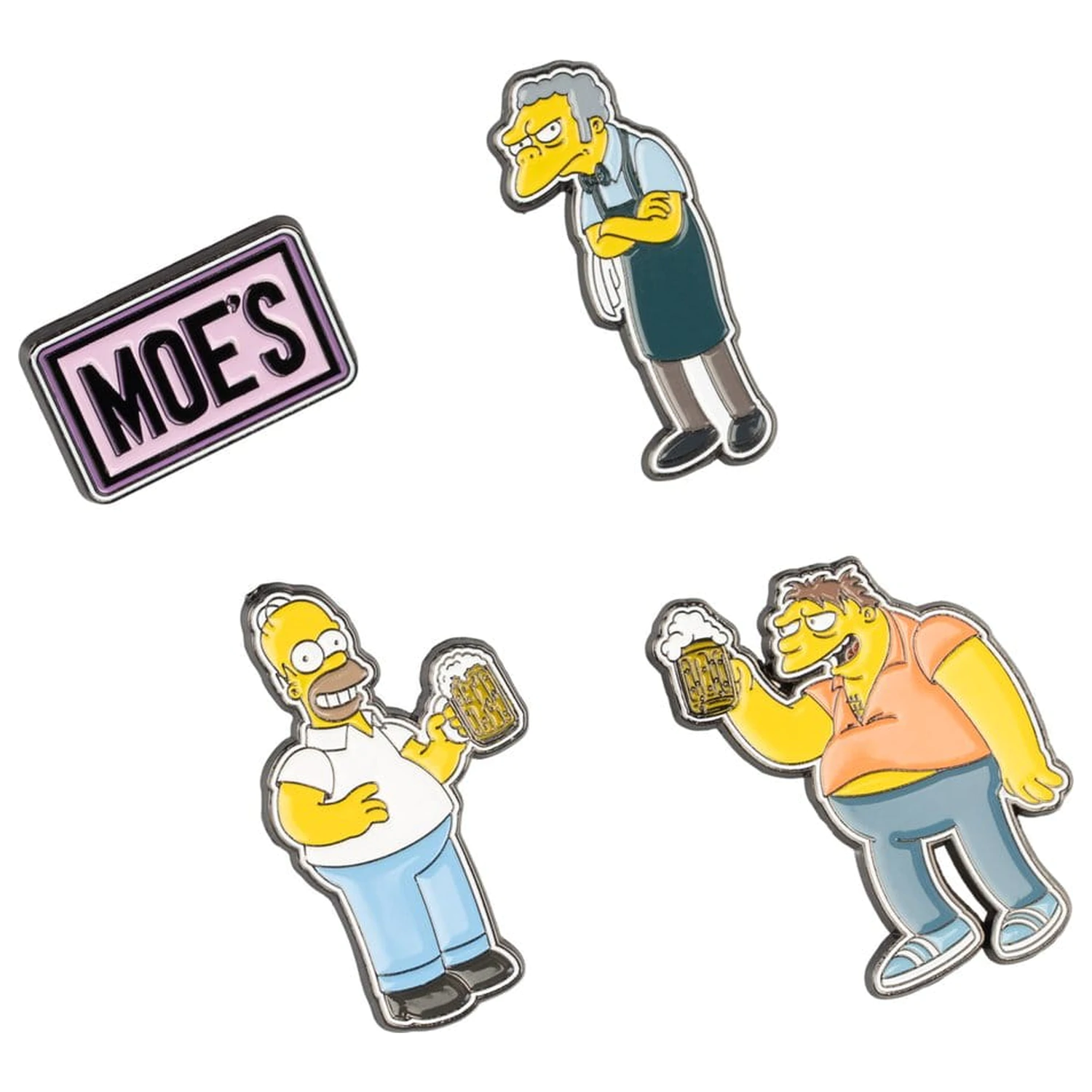 The Simpsons insigne Set de 4 Moe's Tavern poza produsului