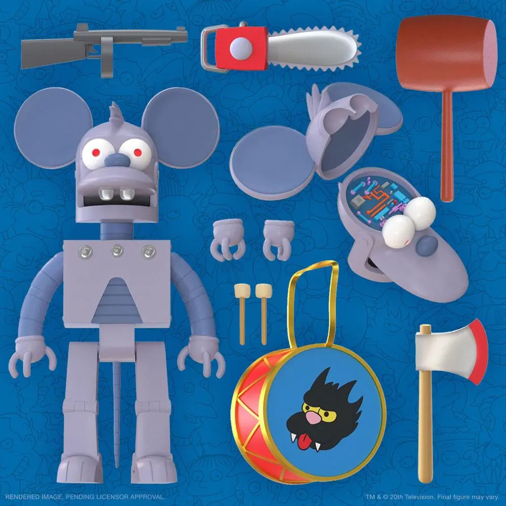 The Simpsons Ultimates Figurina de Acțiune Robot Itchy 18 cm poza produsului