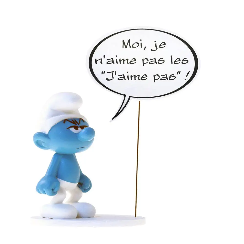 The Smurfs Collectoys Comics Statuie Vorbitoare Ștrumf Morocănos 22 cm *French Version* poza produsului