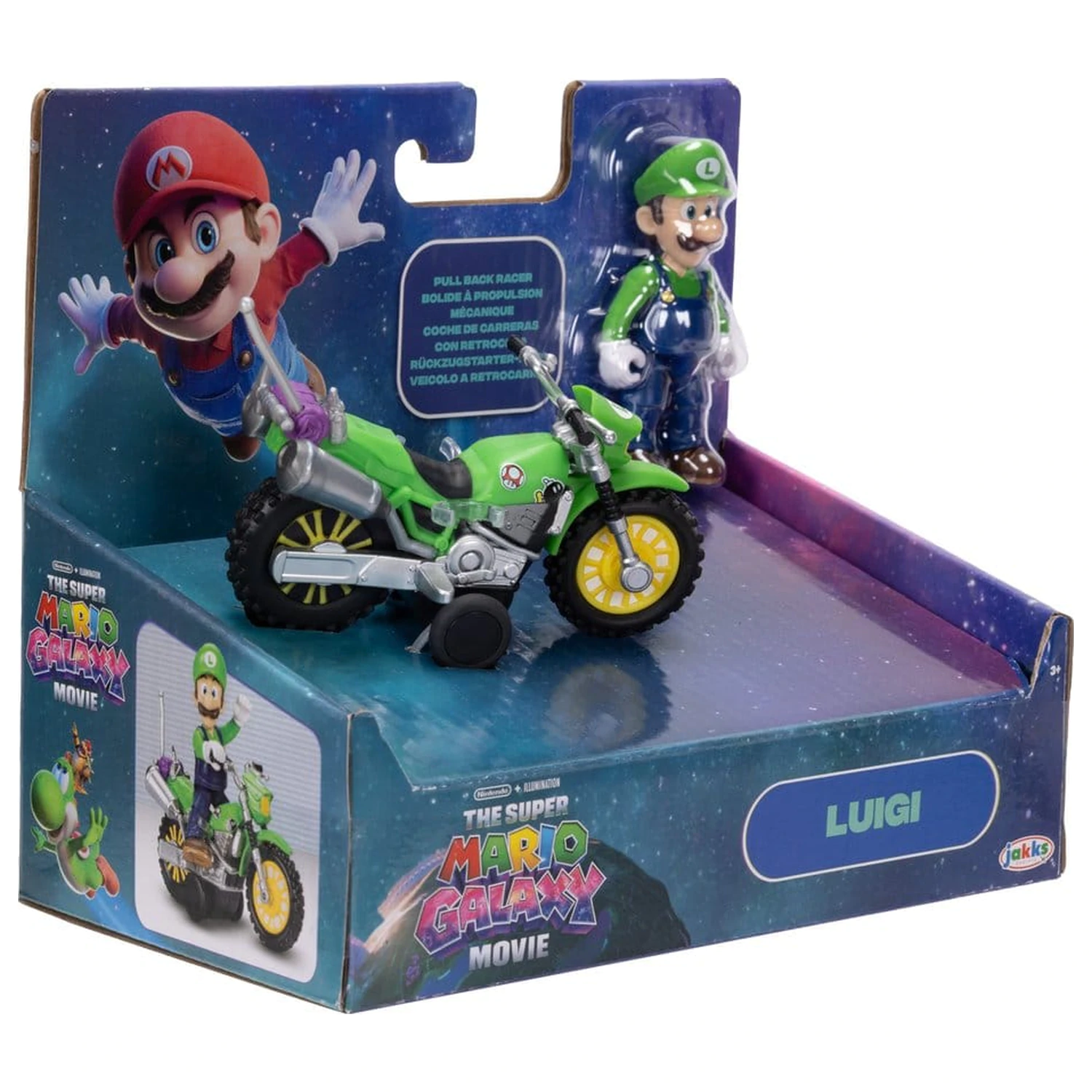 Super Mario figurină și motocicletă jucărie - Luigi poza produsului